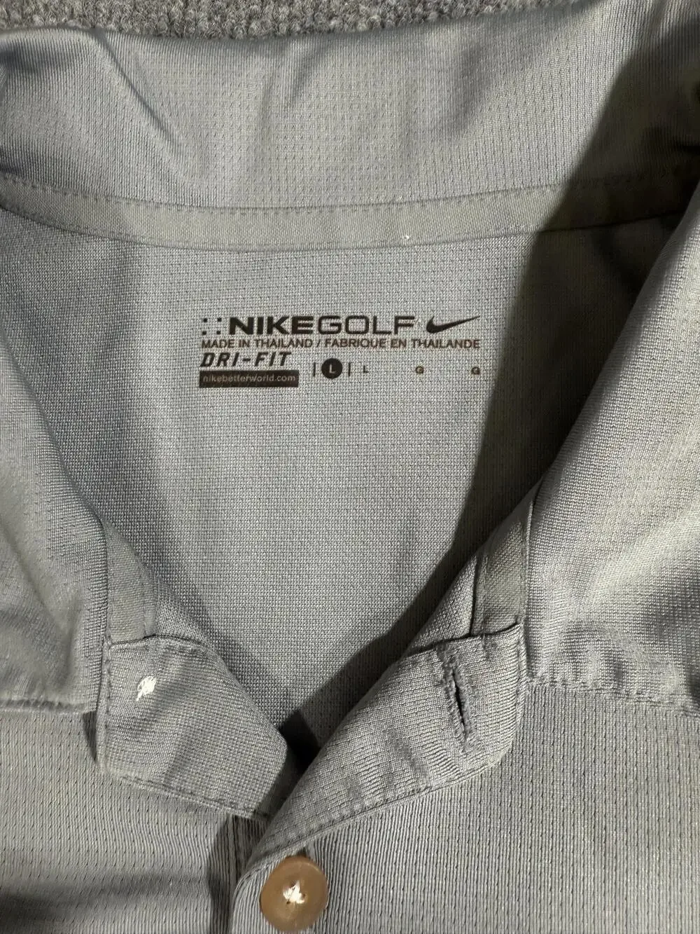 Cardinal Logo Shirt Mens Large Gray Golf Nike Dri Fit Polo Short Sleeve